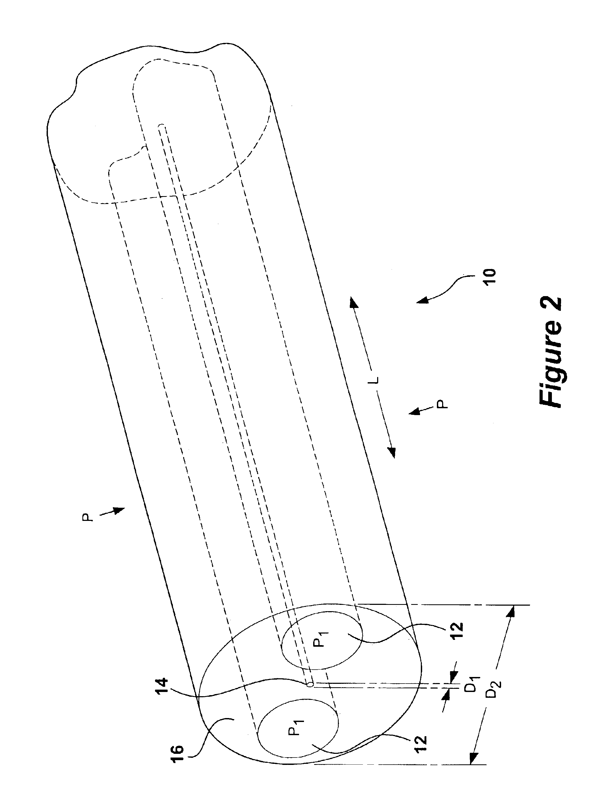 Side-hole cane waveguide sensor