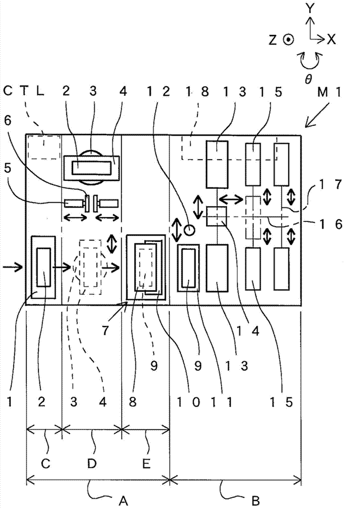 Electronic component manufacturing device and manufacturing method