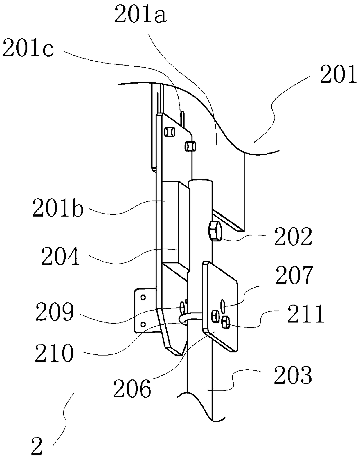 Mechanical width detection unit and shape detection device