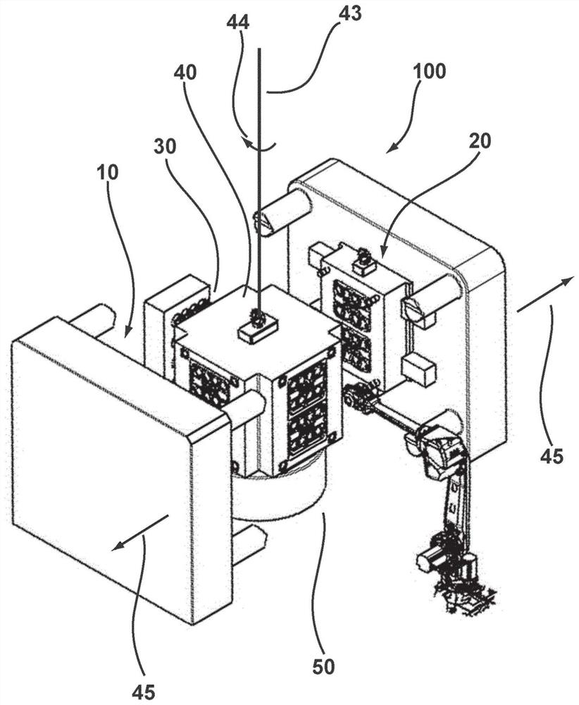 Method and tool system for manufacturing multi-component plastic molded part