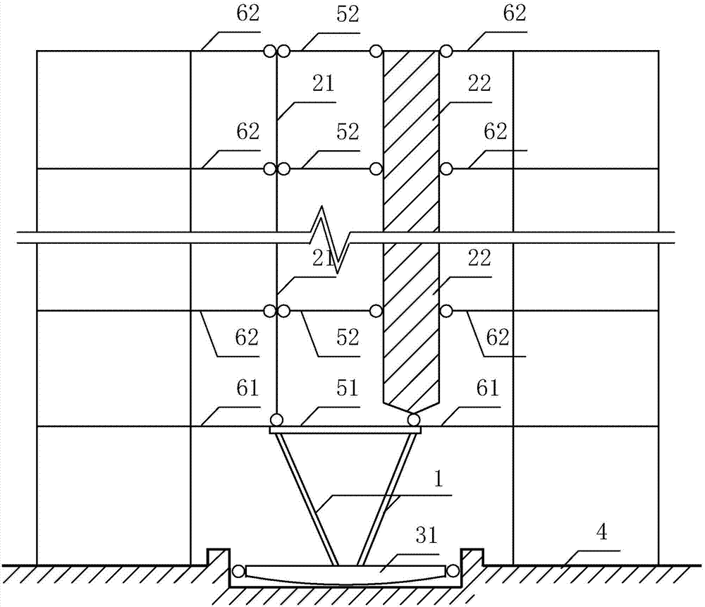 Antiseismic-collapse self-vibration-reducing structure