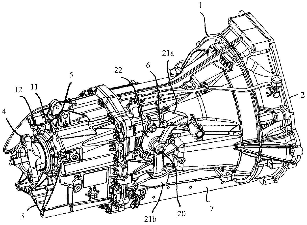 Transmission having external shifting mass