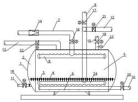 Automatic graded filtering tank device