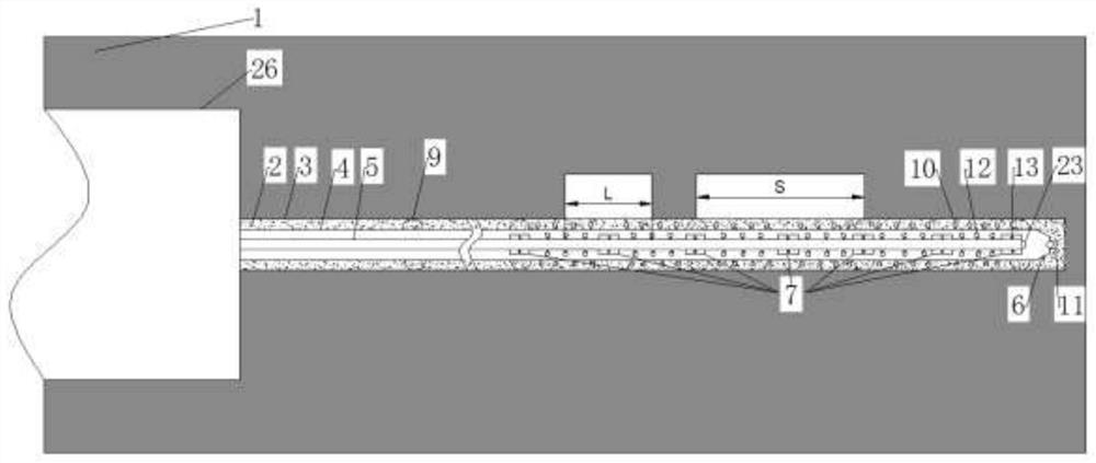 Long-drilled long-hole coal seam sub-stage fracturing enhancement and gas extraction method in underground coal mines