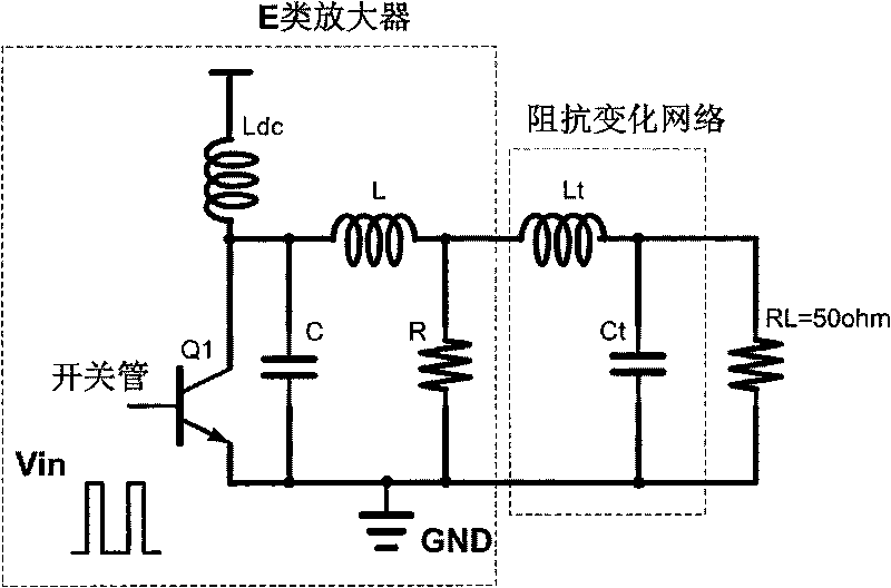 Full-difference E-type power amplifier