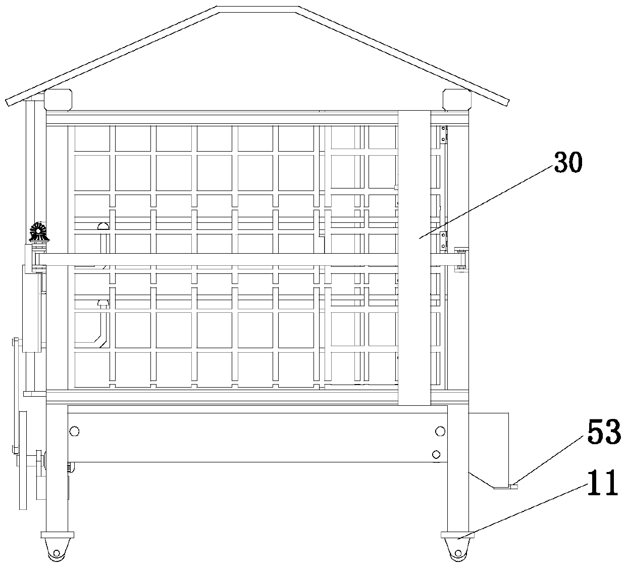 Poultry breeding cage facilitating removal of dung and operating method thereof