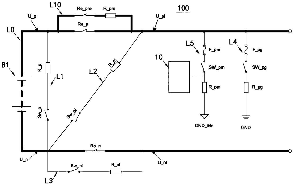 High voltage loop relay adhesion diagnosis circuit and diagnosis method