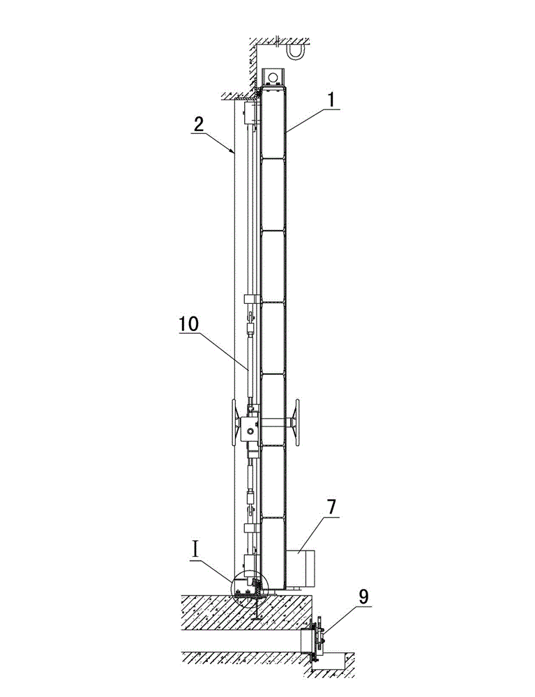 Double-leaf protective closure obstruction door for subway one-hole and two-lane section