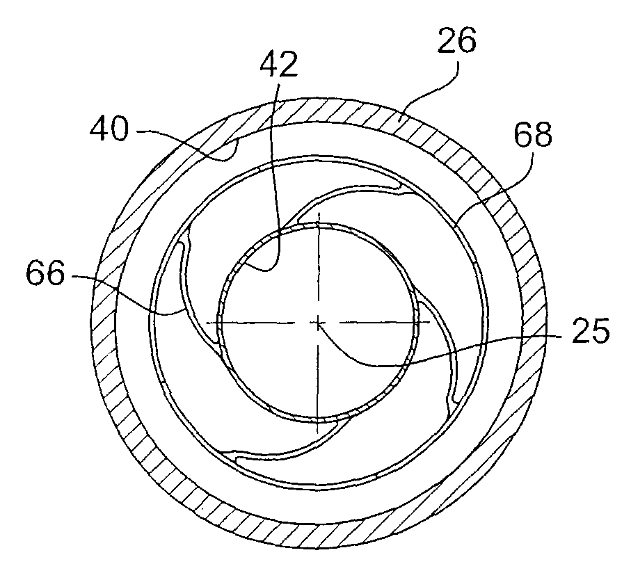 Centering a part inside a shaft