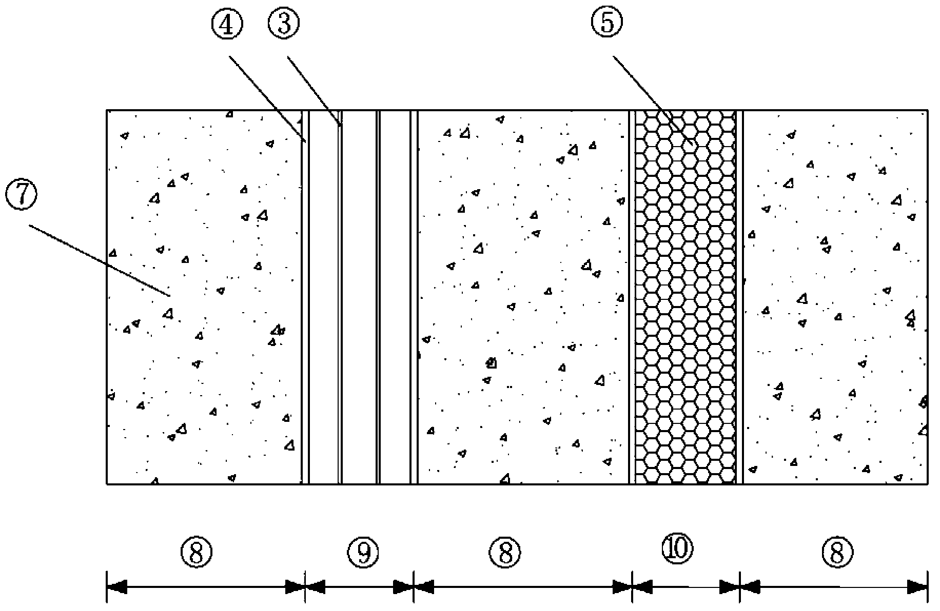 Multiple-chamber type double steel plate concrete combined shear wall