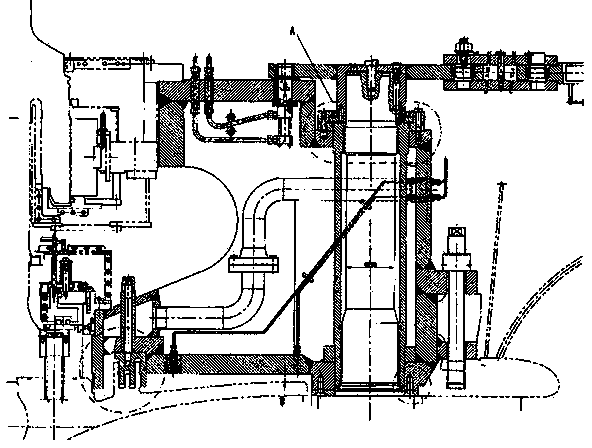 Water turbine guide vane thrust gap adjusting structure