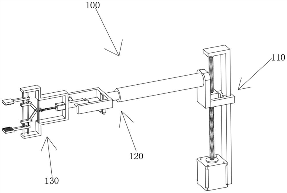 Clamping and moving mechanism for positioning and stamping plate raw materials of servo punching machine