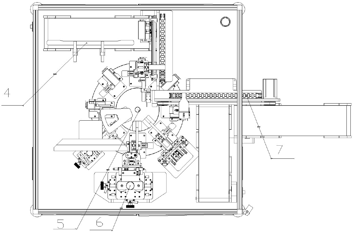 Automatic detection device for liquid impurities of medicine bottles