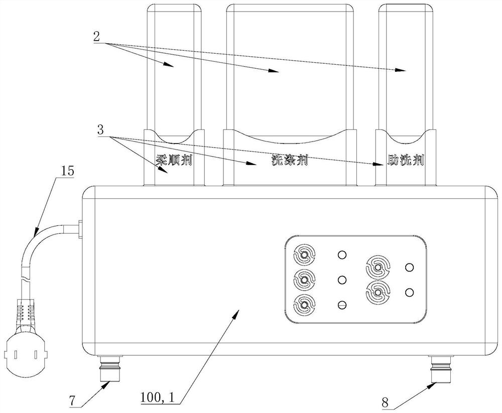 Automatic additive feeding device and washing machine