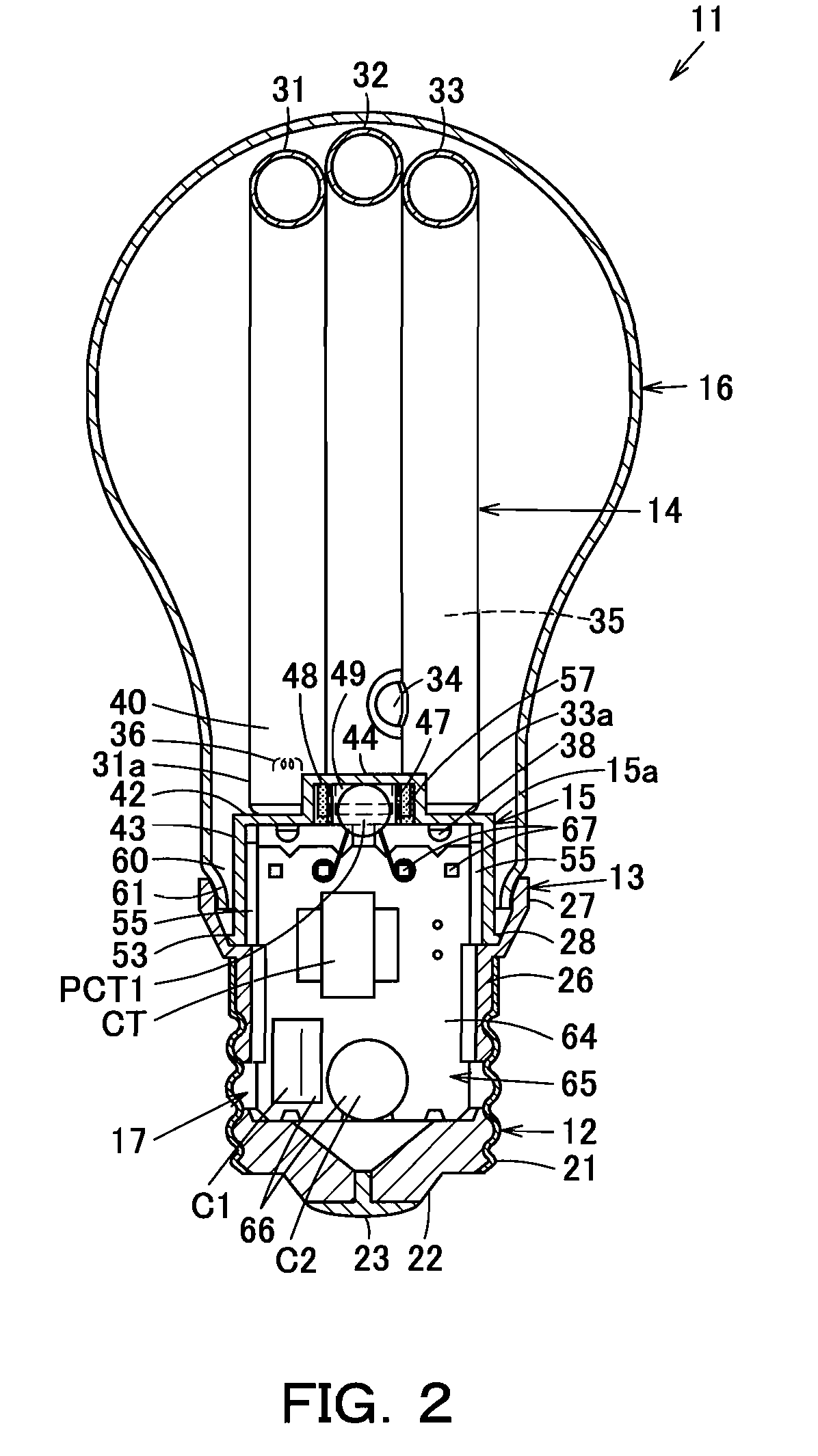 Self-ballasted fluorescent lamp and lighting apparatus