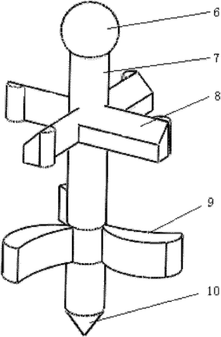 Composite material double-body rotor for light motor