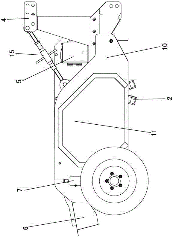 Rice straw shattering and returning machine