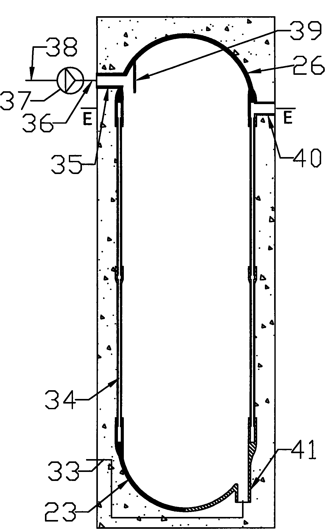 Direct insertion pressure bearing double-circulation solar bathroom