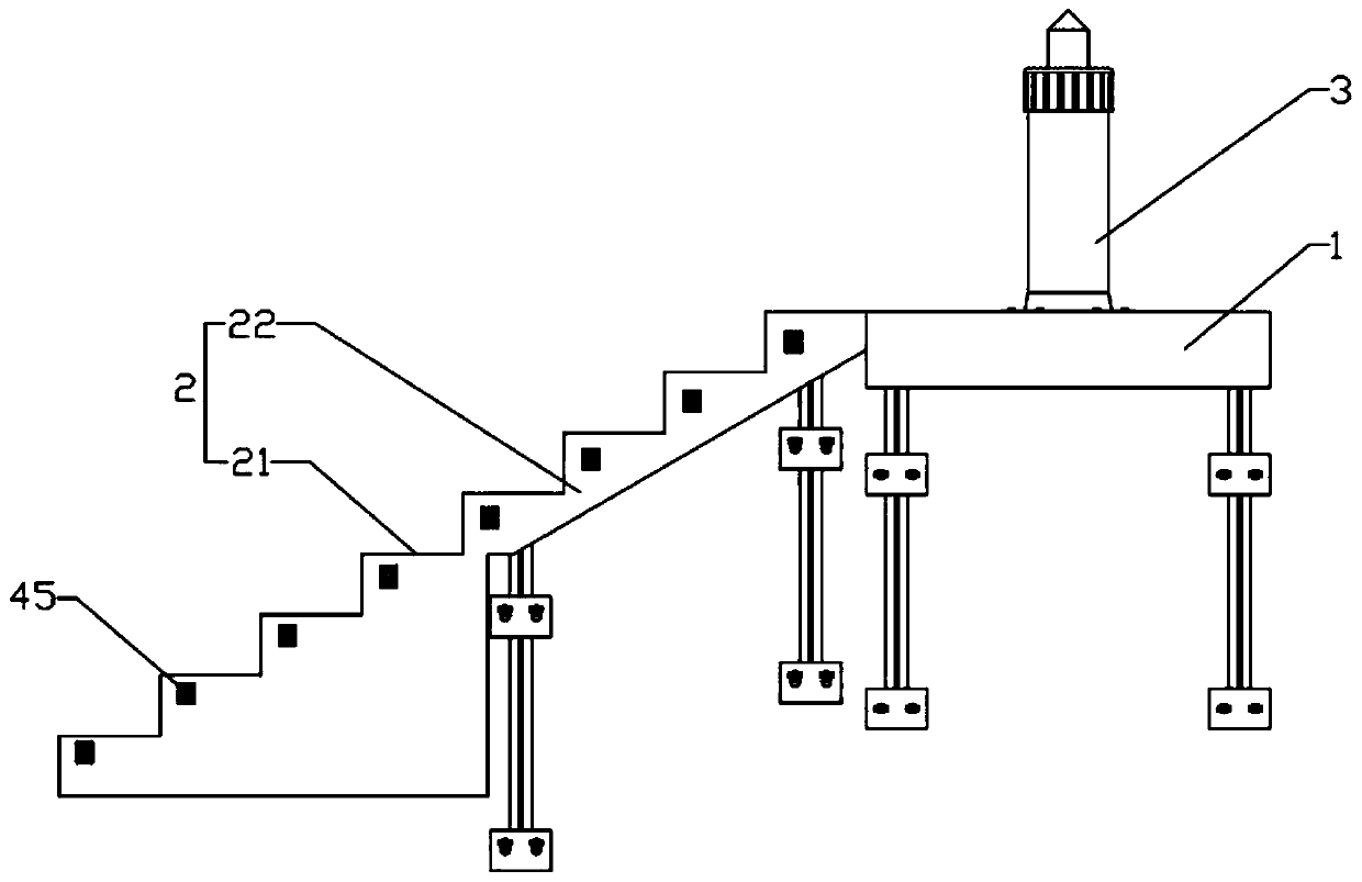 Novel cantilever bearing platform type tower-liked shore beacon and construction method thereof