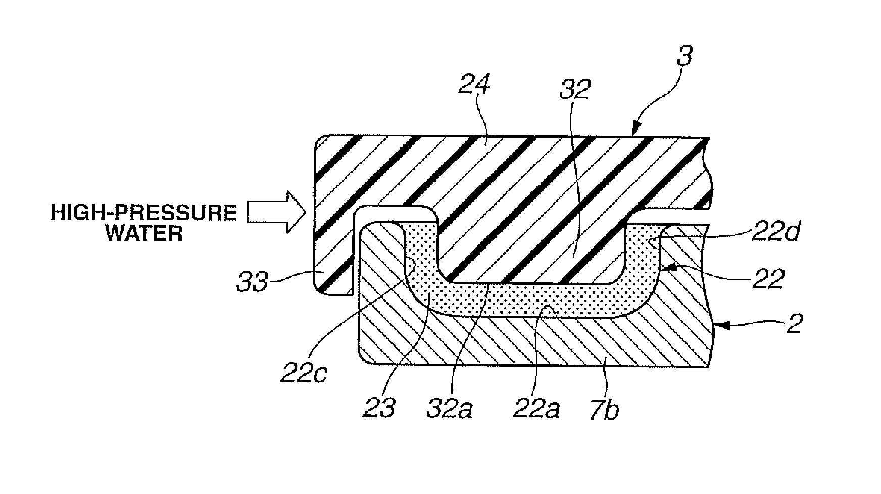 Seal structure for electronic control device