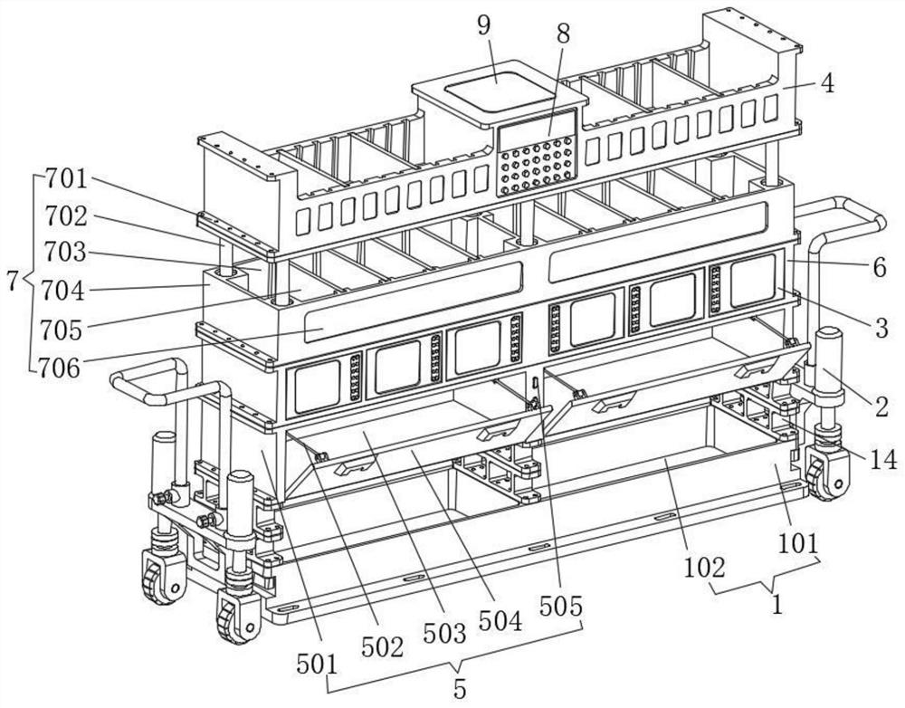 Common part classified storage device for automobile maintenance