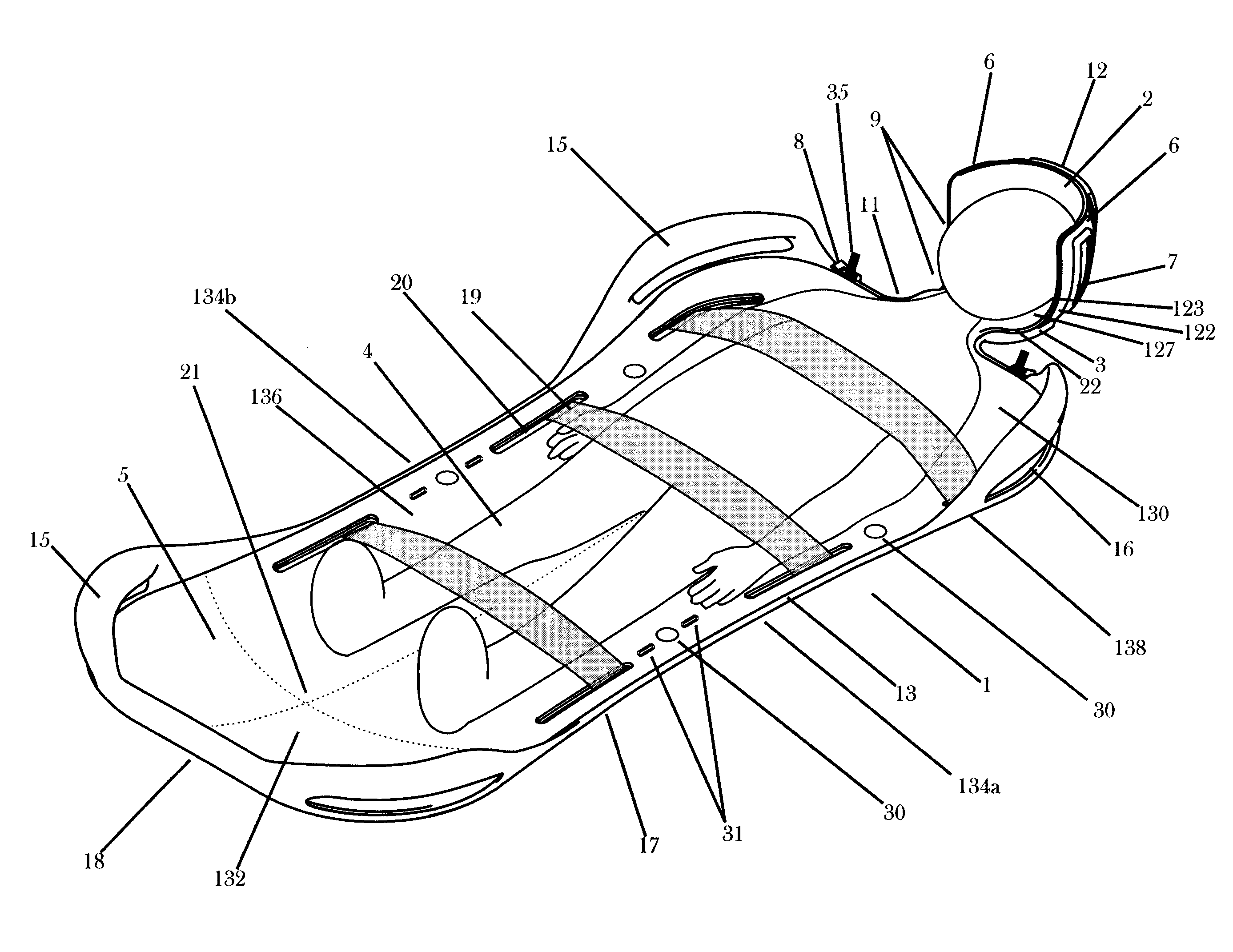 Subject placement and head positioning device