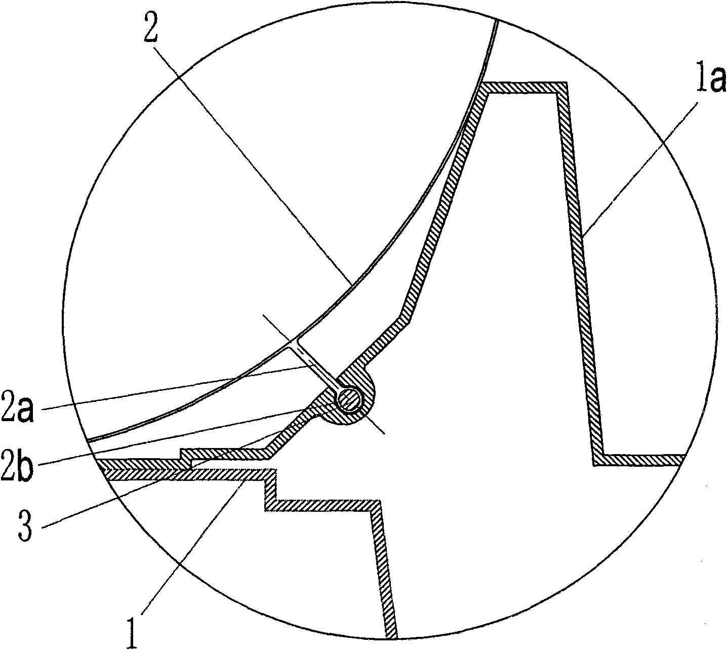 Device for connecting air bag and hull of embedded-combined type glass-steel multipurpose boat