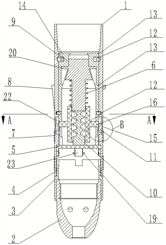 Self-rotating drillable reaming float shoe