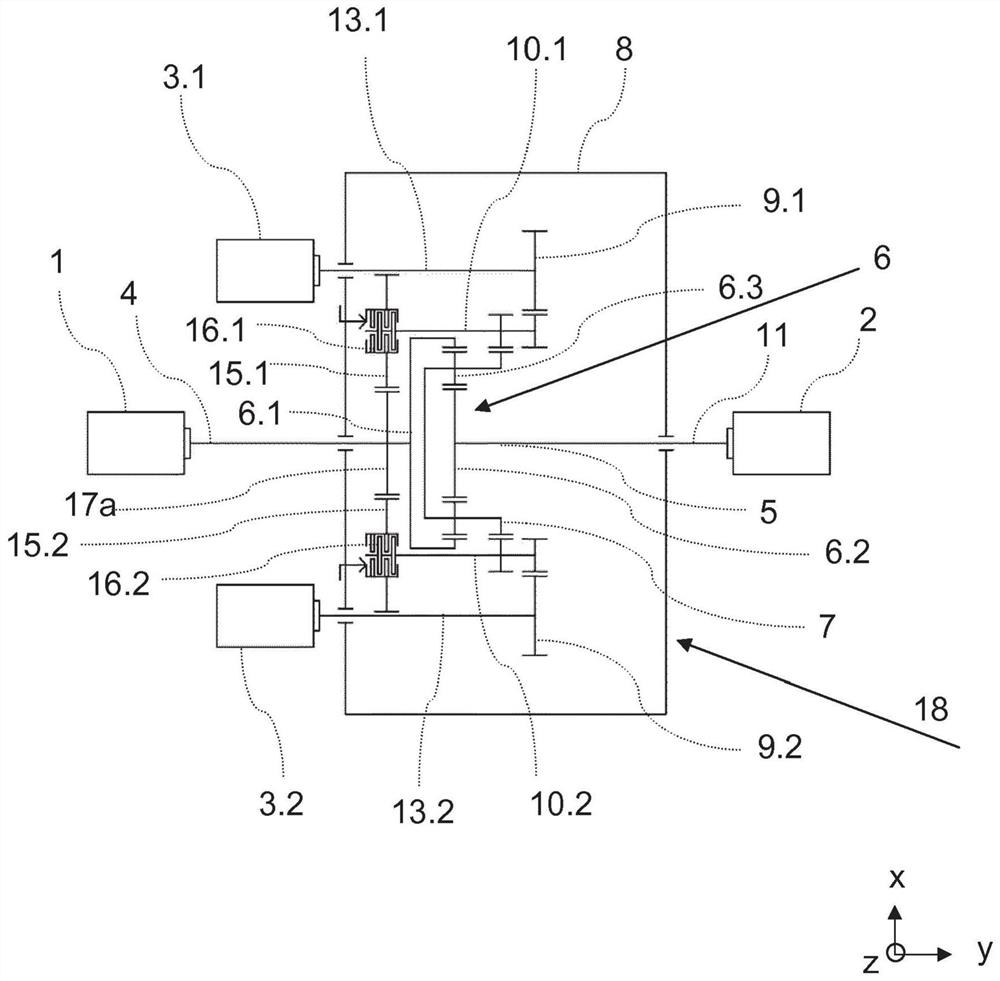 Drive units with superposition gearing