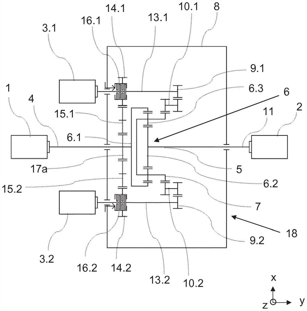 Drive units with superposition gearing