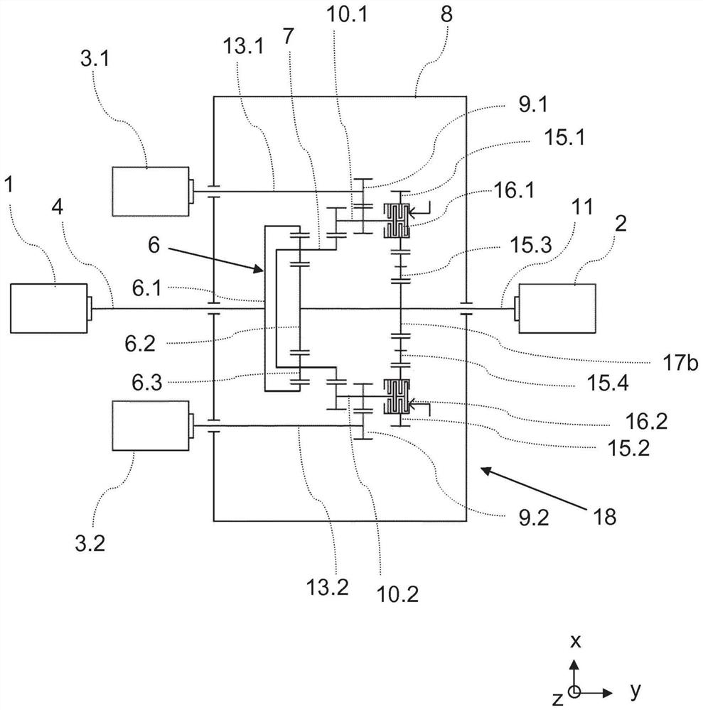 Drive units with superposition gearing