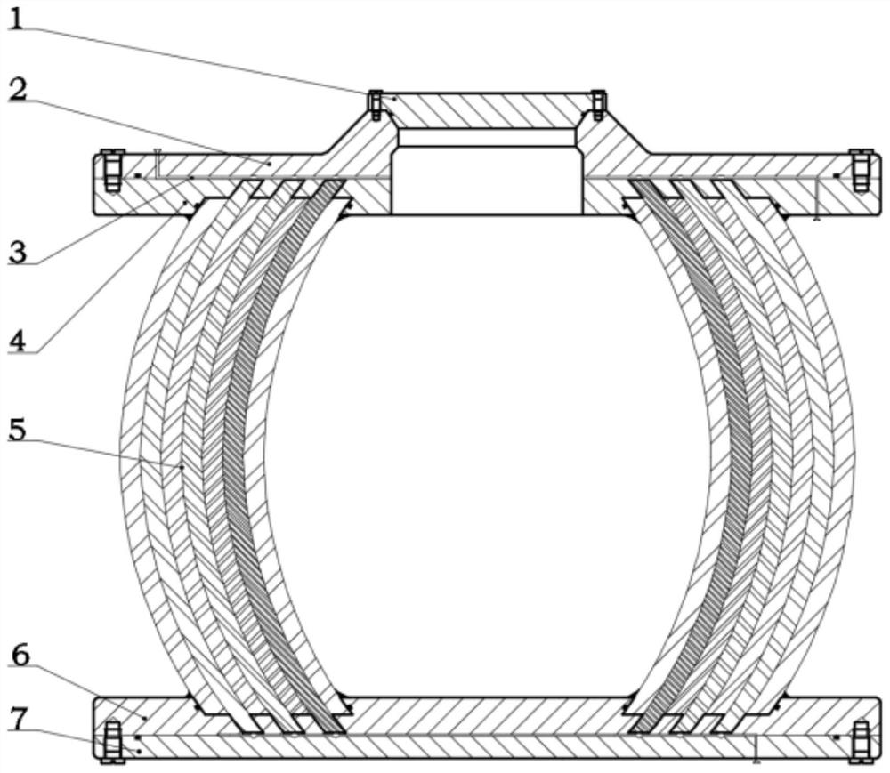 A barrel-shaped laminated pressure-resistant device for deep-sea diving and its forming process