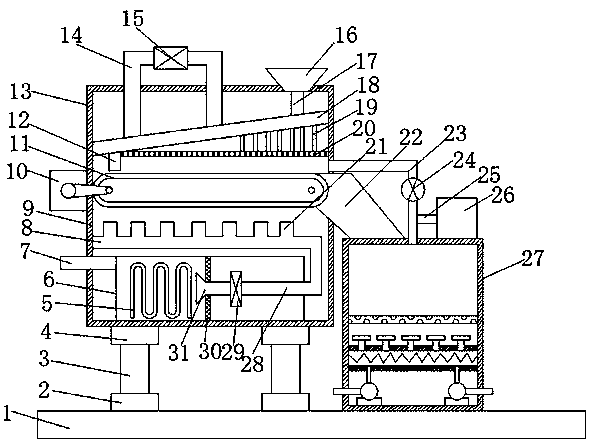 Drying device for electroplating accessories