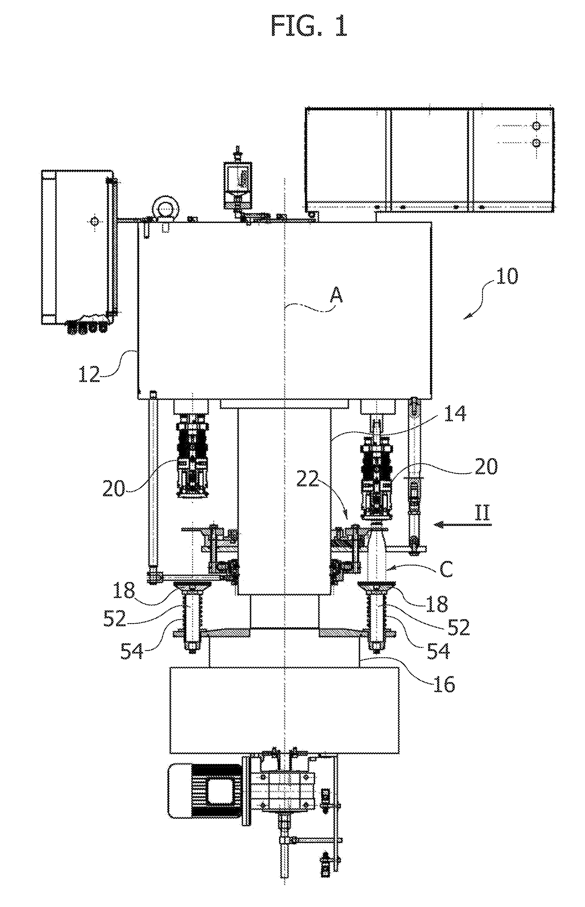 Machine for application of caps on containers such as bottles and the like