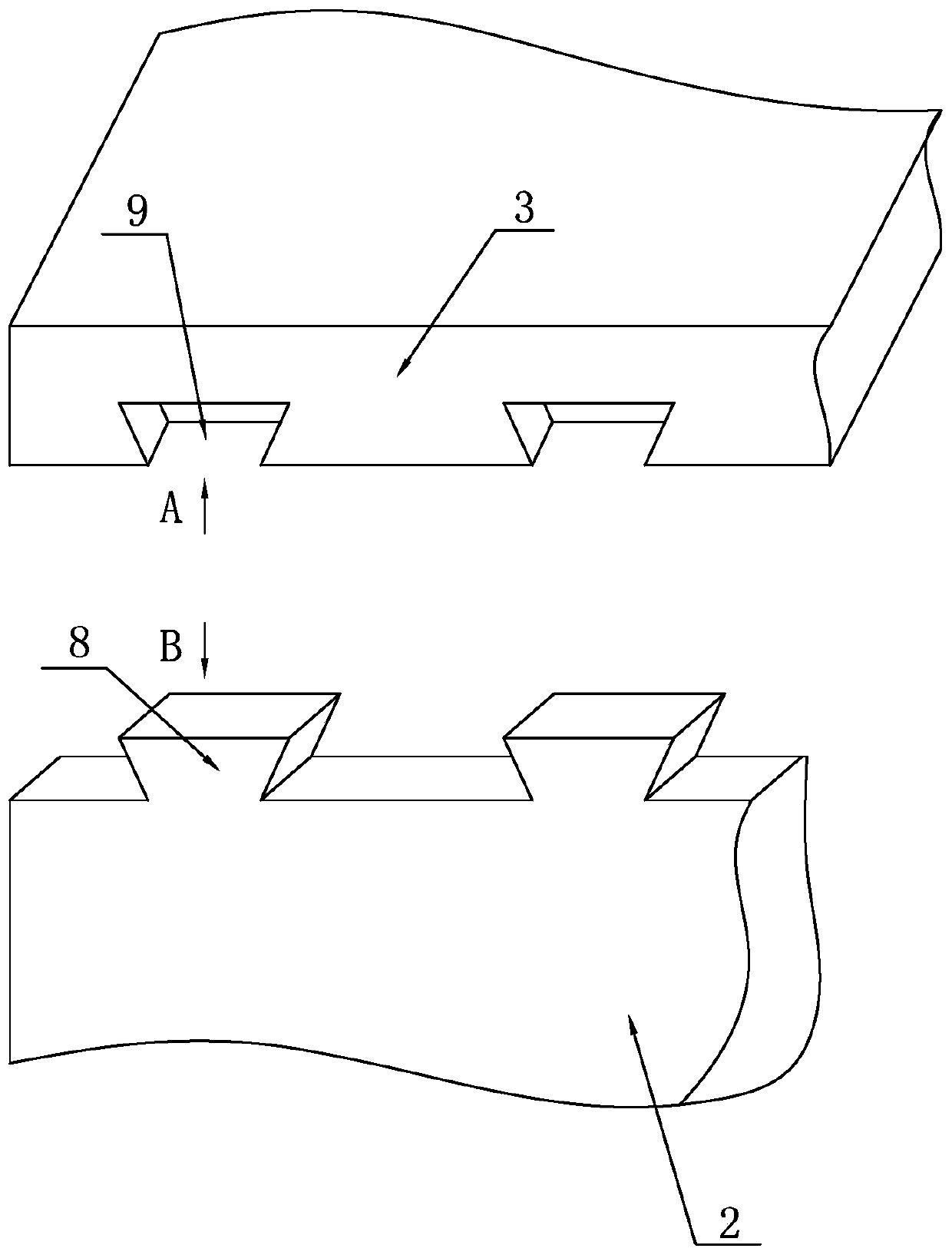 Cabinet body of plate-type mortise-tenon assembly locking structure