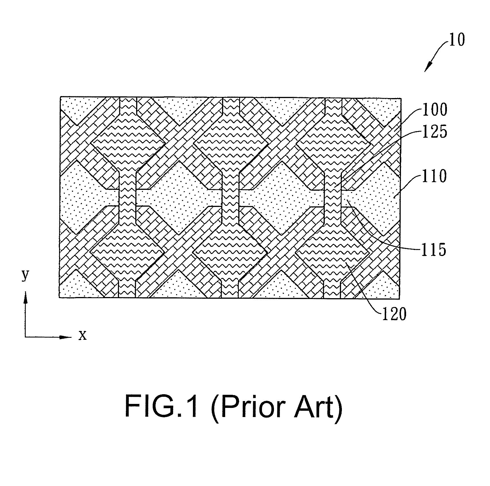 Sensing structure of one-glass solution (OGS) touch panel