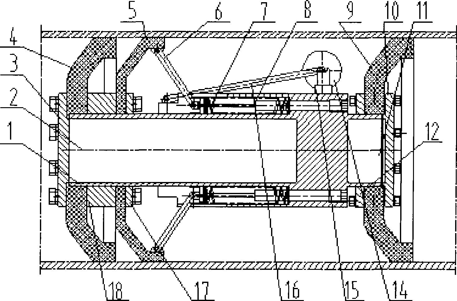 Detection device for detecting deformation of oil gas delivery conduit