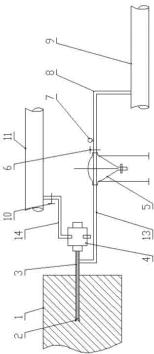 Testing method for content of coal seam methane sampled under negative-pressure environment