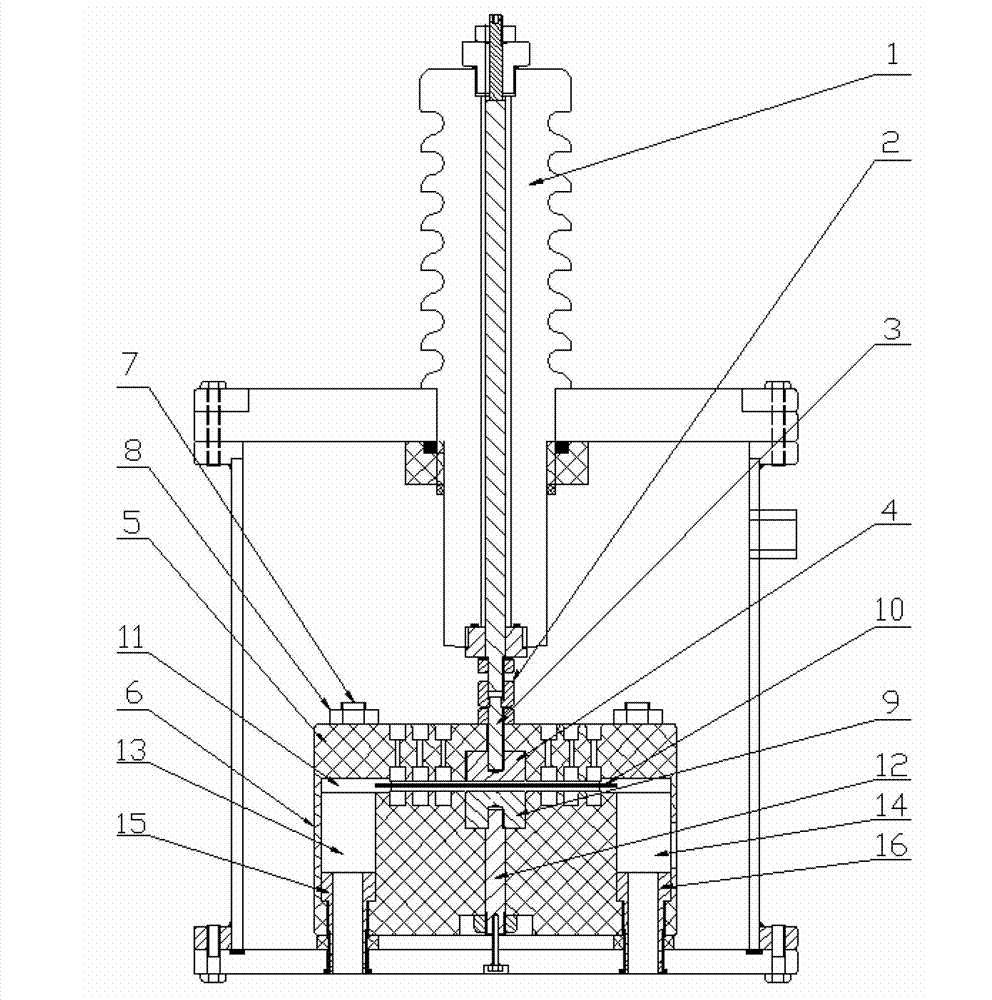 Electric strength inspection device for oil paper compound insulation oil during flowing