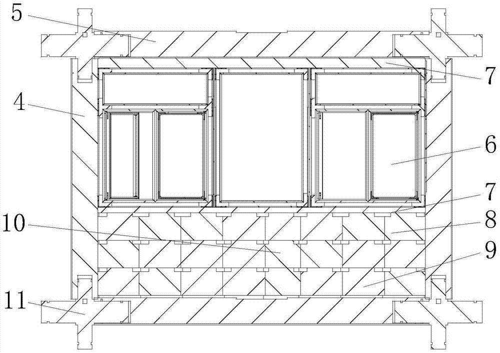 Pseudo-classic architecture wall-window integrated earthquake resistant structure