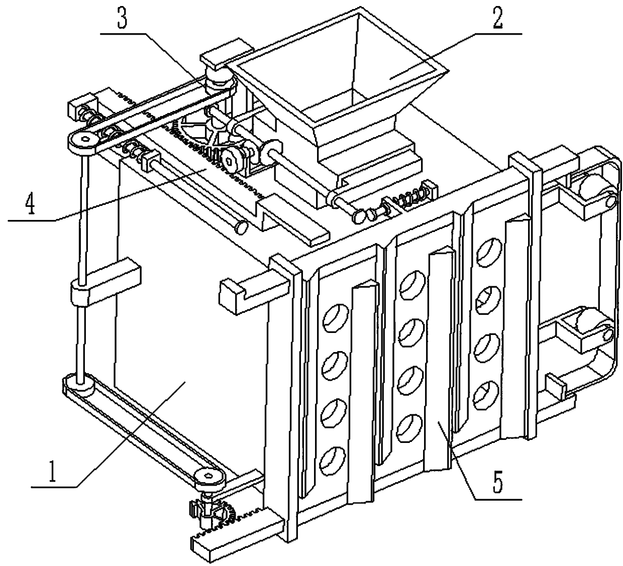 Automatic fuel particle moulding and processing device