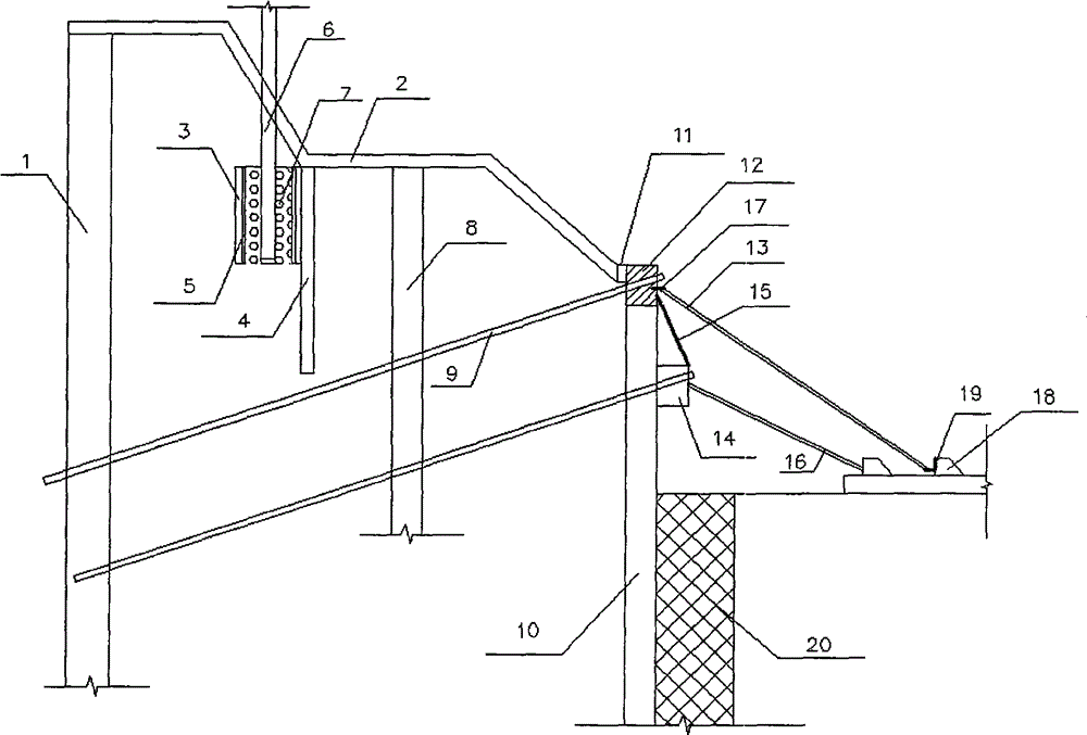 Basement supporting structure in soft soil area