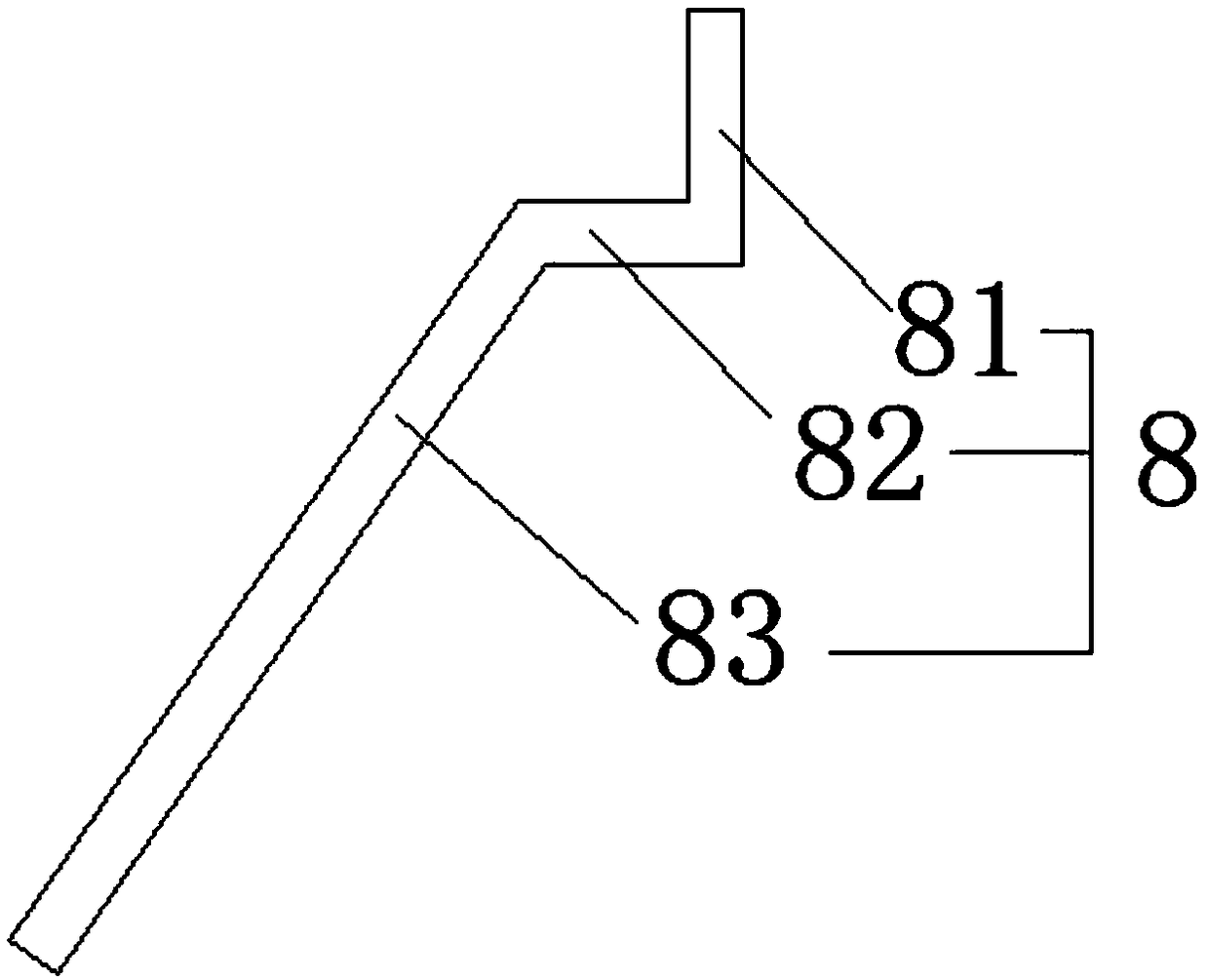 Tee joint for waste gas treatment air duct system and preparation method of tee joint