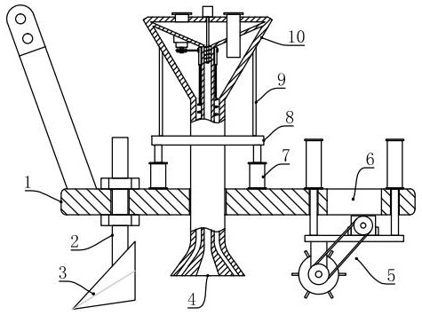 Precise sowing and fertilizing machine for cotton