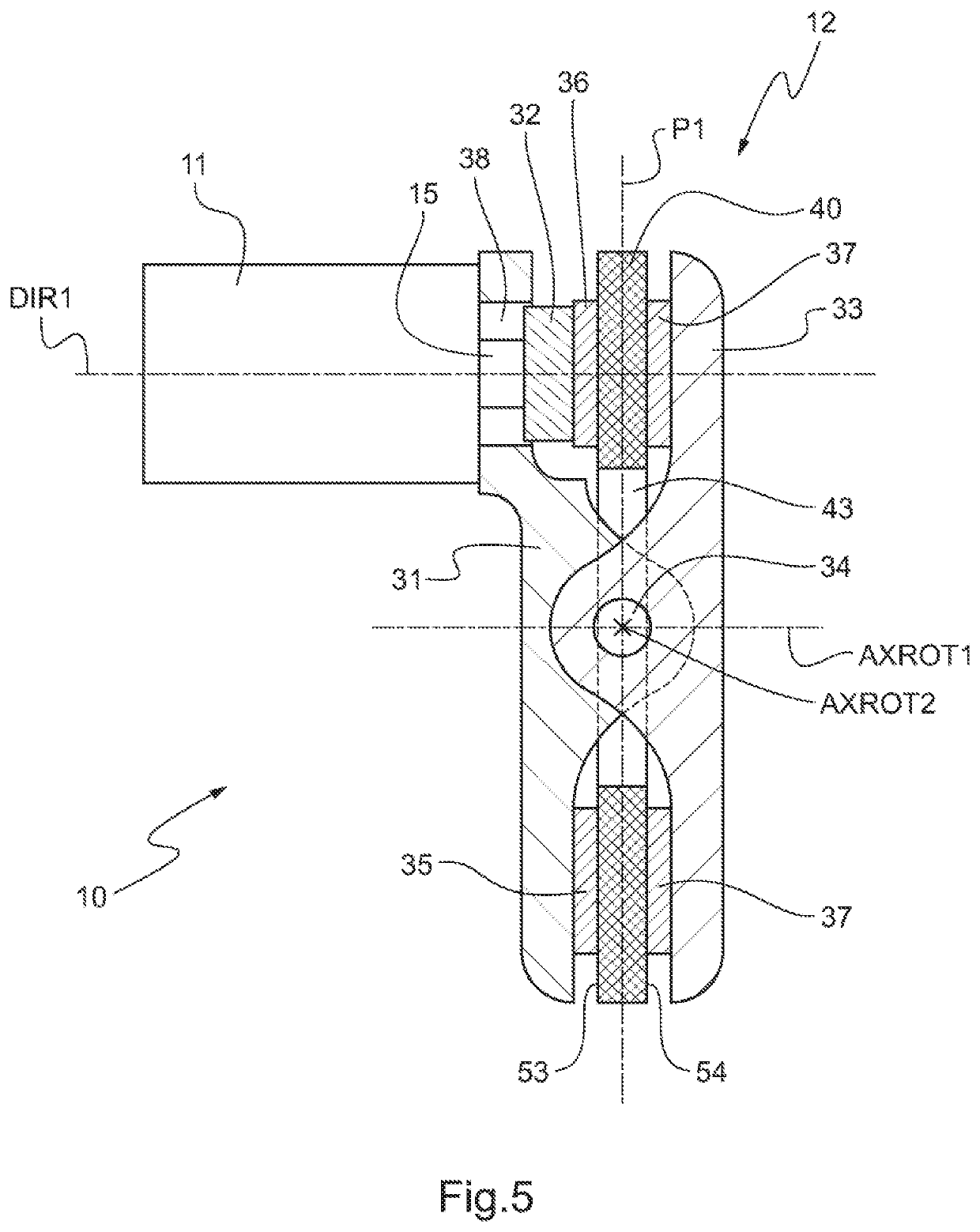 Caliper braking system for aircraft landing gear having a plurality of brake disk clamping zones