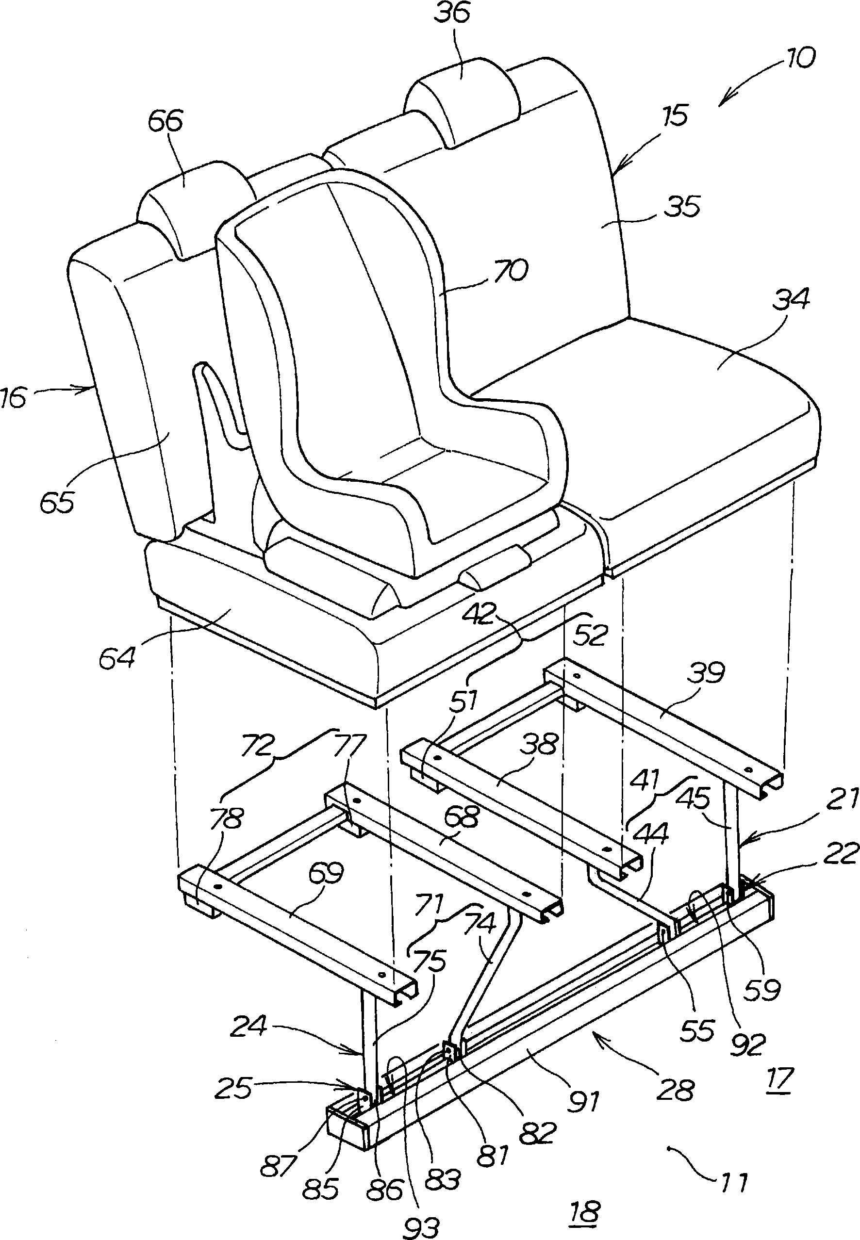 Vehicle seat device