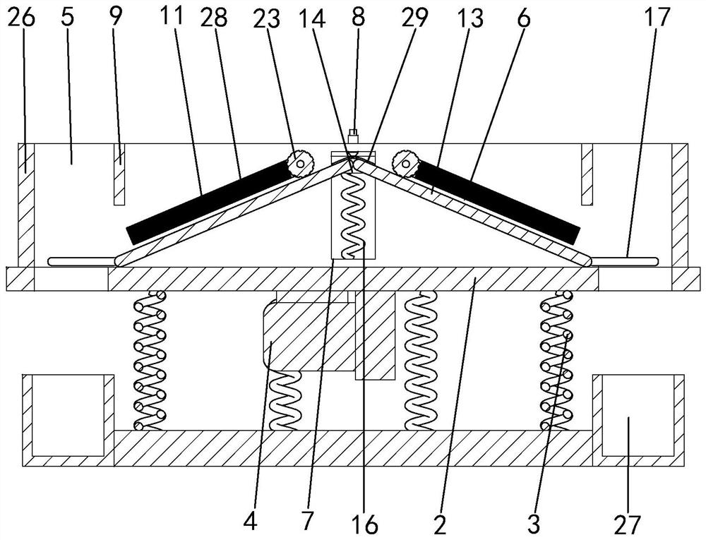 Wall brick magnetic disk vibration table