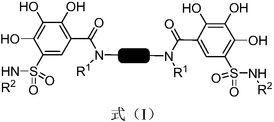 2,3,4-trihydroxybenzenesulfonamide derivatives as well as preparation method and application thereof