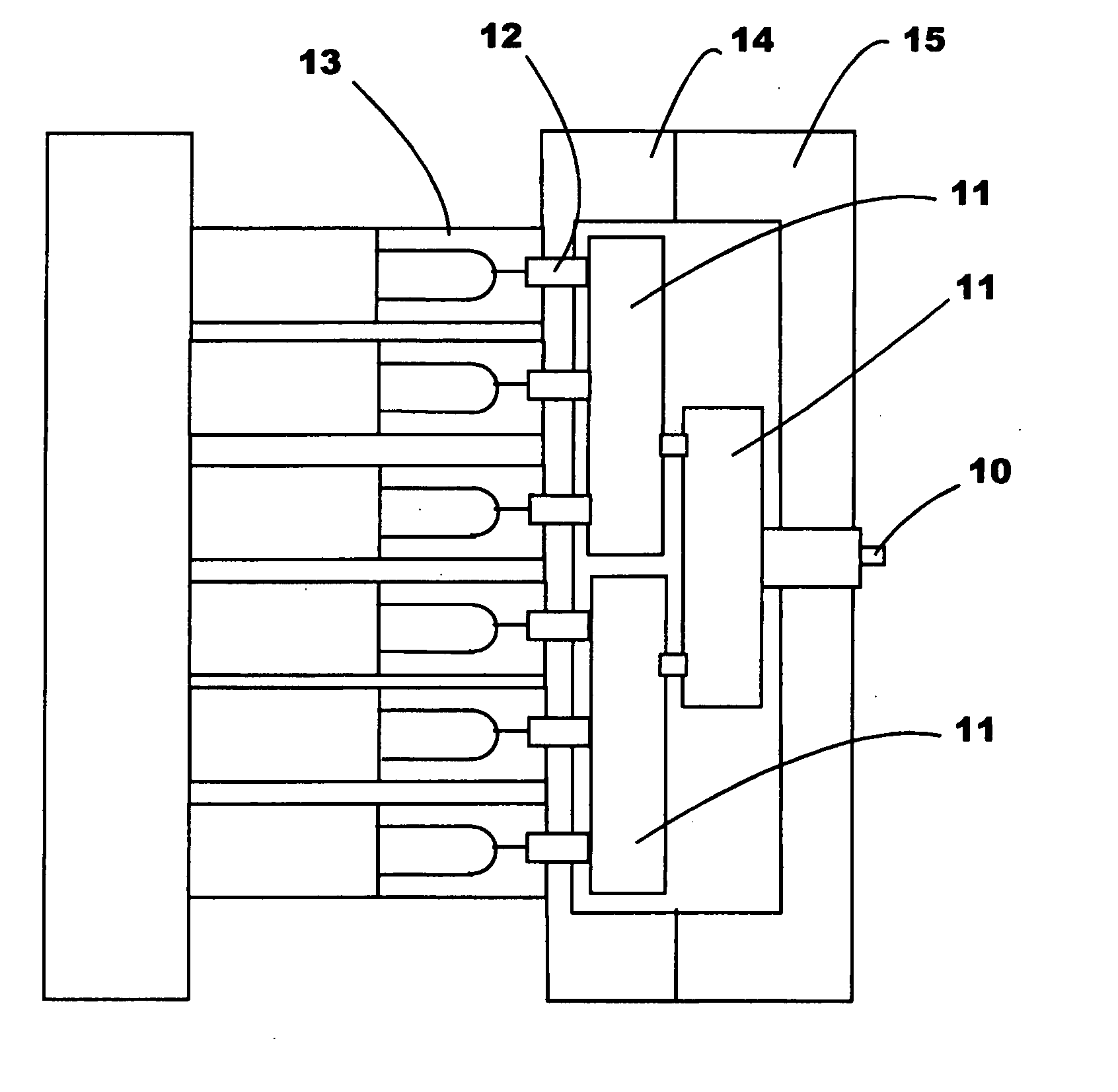 Method and apparatus for countering mold deflection and misalignment using active material elements