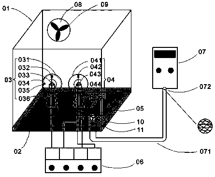 Negative ion performance measuring device and method for negative ion textile